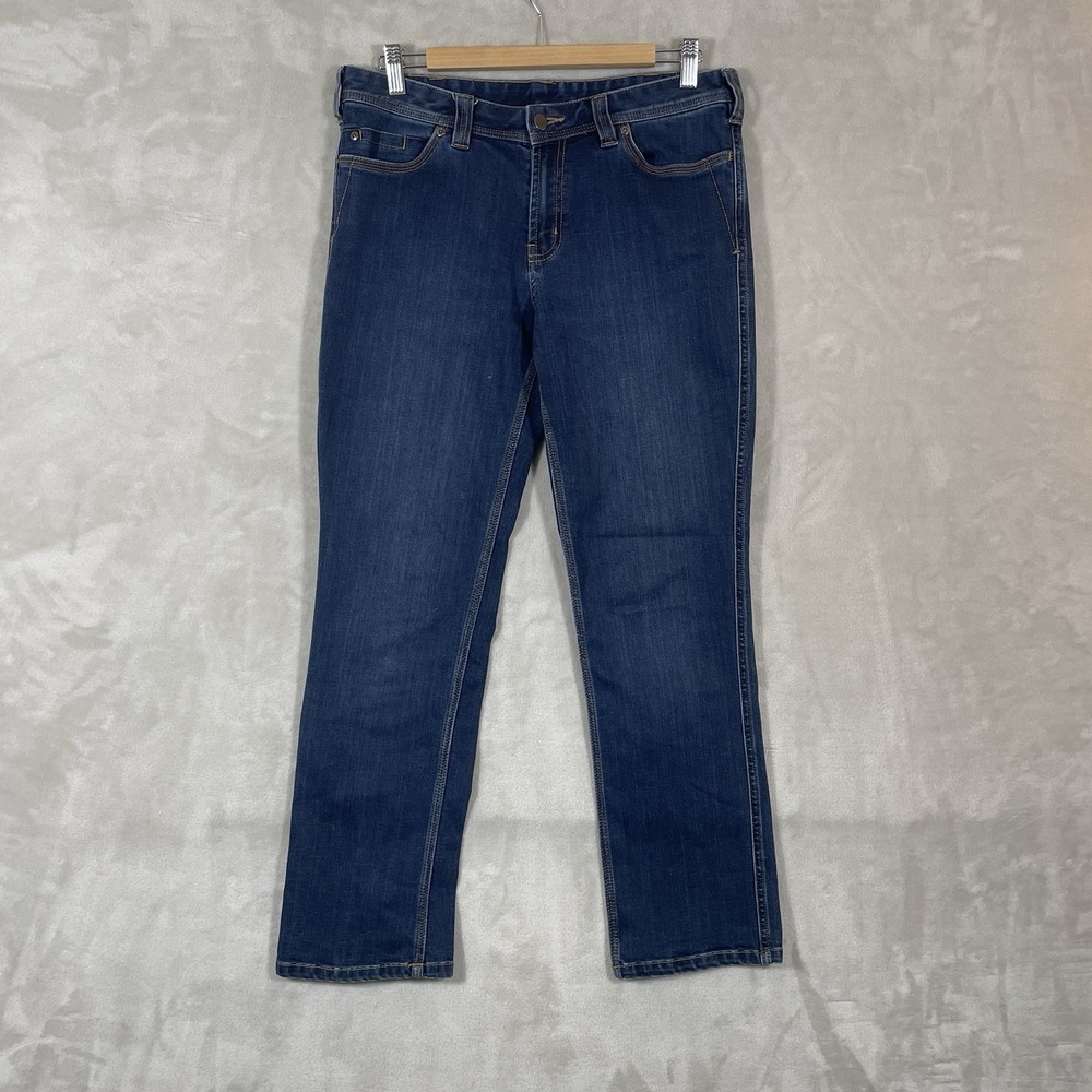 Carhartt‎ Women's Slim Fit Rugged Denim Jean Pants 100653 409 Sz 10 Short